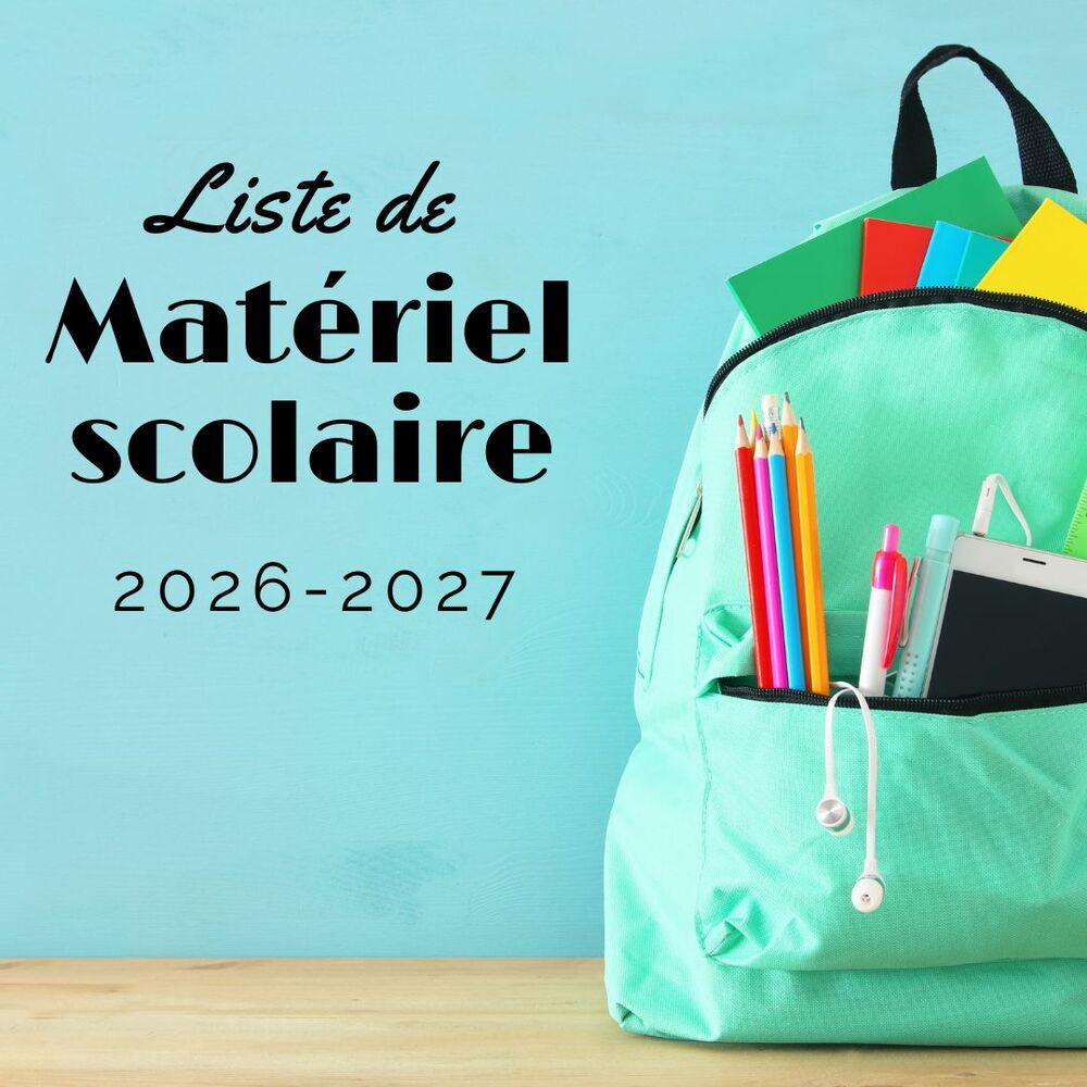 Liste de matériel 2026 2027
